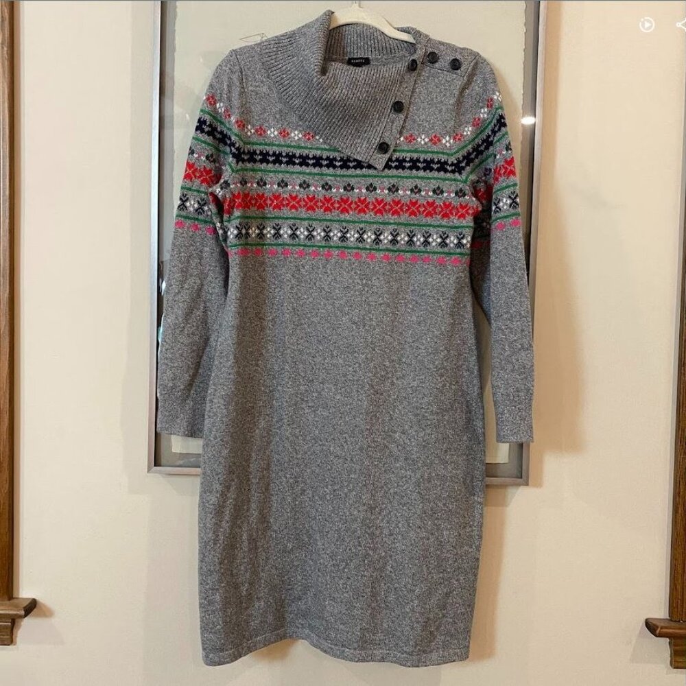 Talbots Fair Isle Sweater Dress